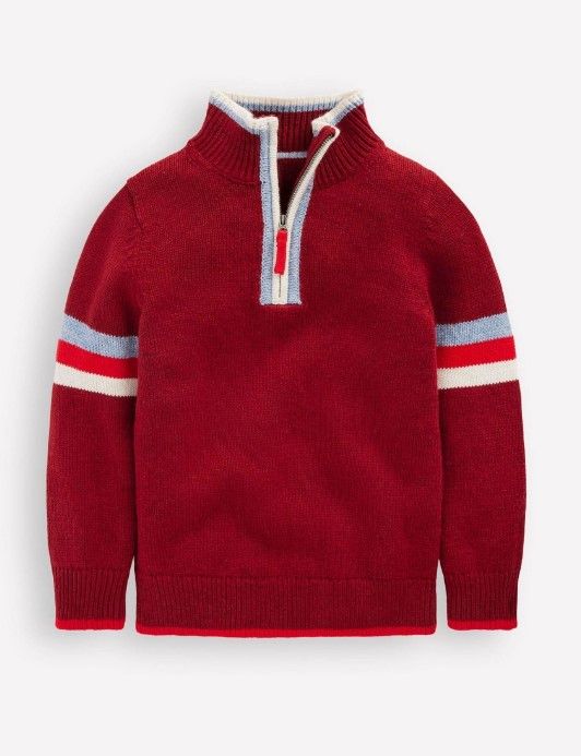 George's top was known as the 'Red Heritage Half-Zip Jumper' 