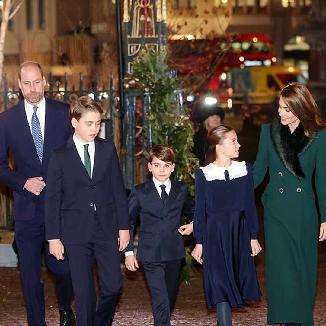 Prince George, Princess Charlotte and Prince Louis are Kate's perfect little helpers at carol service