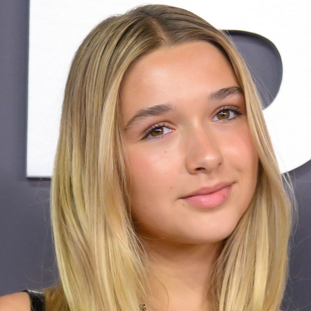 Harper Beckham is a party princess in balletic pink gown