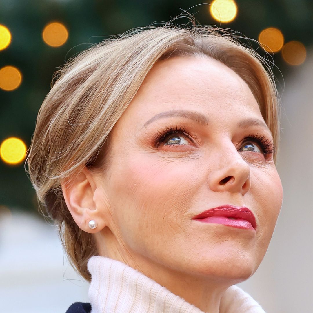 Princess Charlene models festive hair transformation
