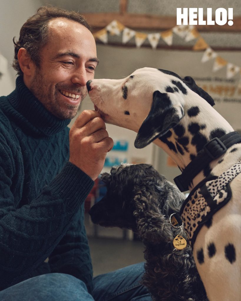 James Middleton meets Dogs Trust resident Pongo